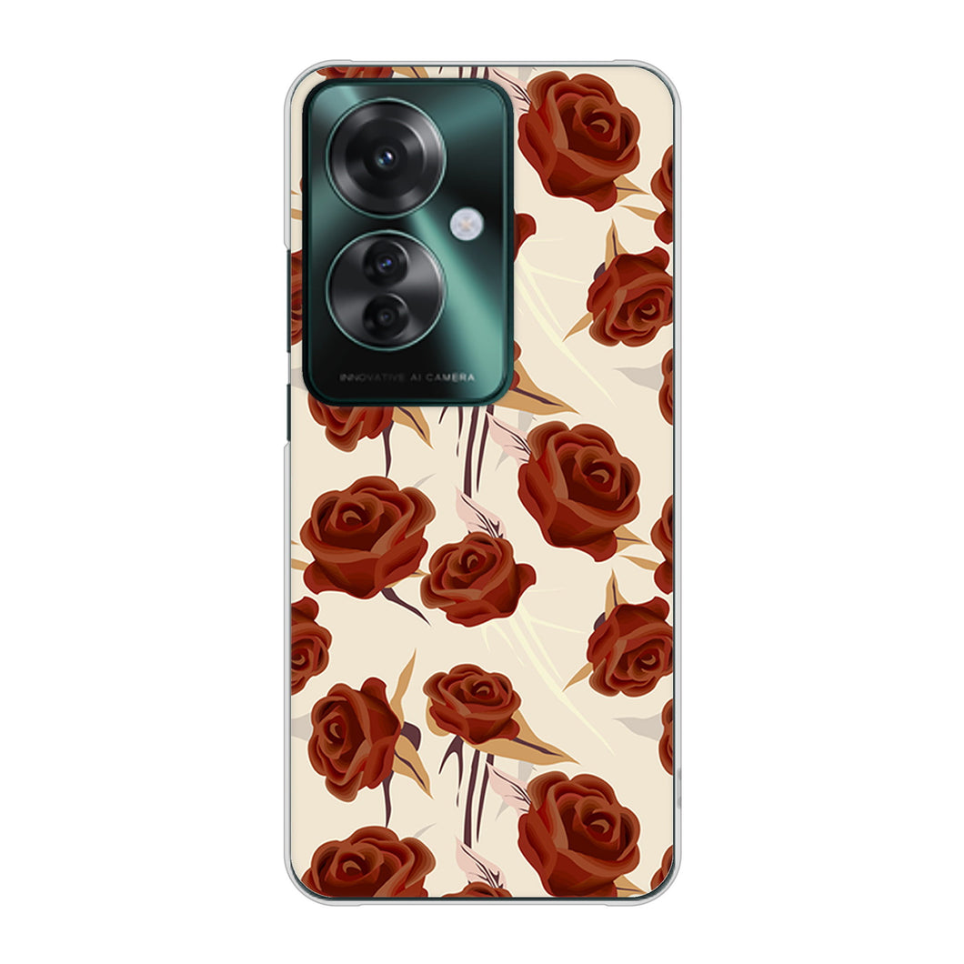 OPPO Reno11 A A401OP Y!mobile 高画質仕上げ 背面印刷 ハードケース 【1157 クラシックローズ】