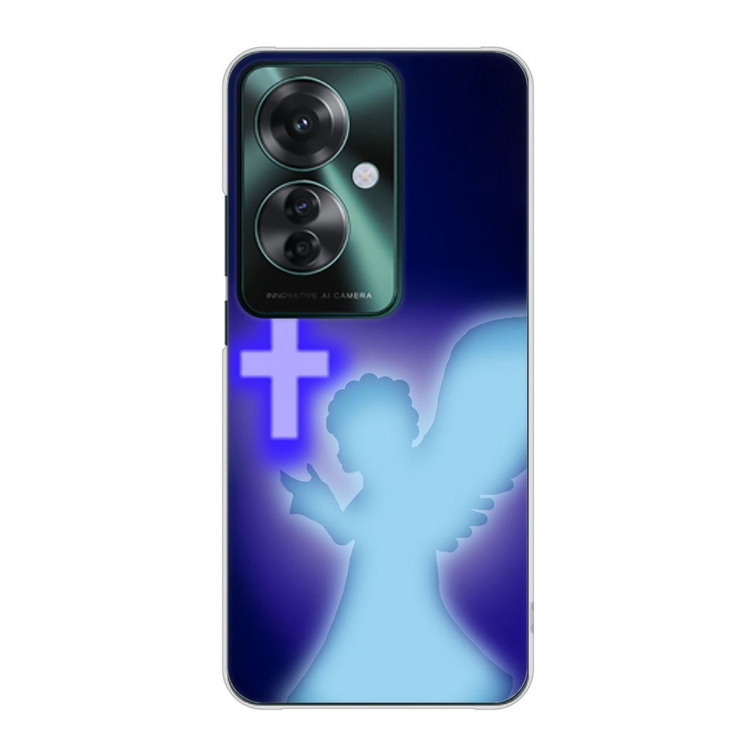 OPPO Reno11 A A401OP Y!mobile 高画質仕上げ 背面印刷 ハードケース 【1249 祈りを捧げる天使】