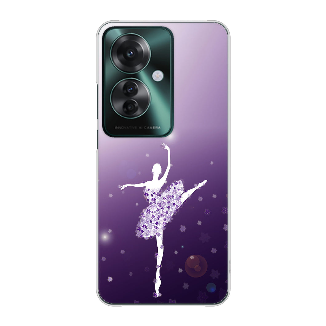OPPO Reno11 A A401OP Y!mobile 高画質仕上げ 背面印刷 ハードケース 【1256 バレリーナ】