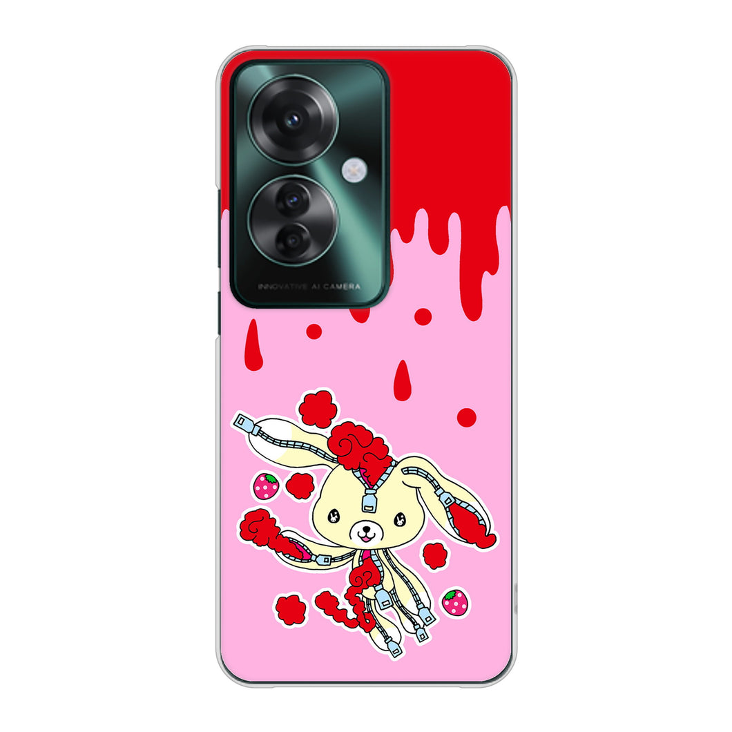 OPPO Reno11 A A401OP Y!mobile 高画質仕上げ 背面印刷 ハードケースむかいあぐる ジッパーうさぎのジッピョン