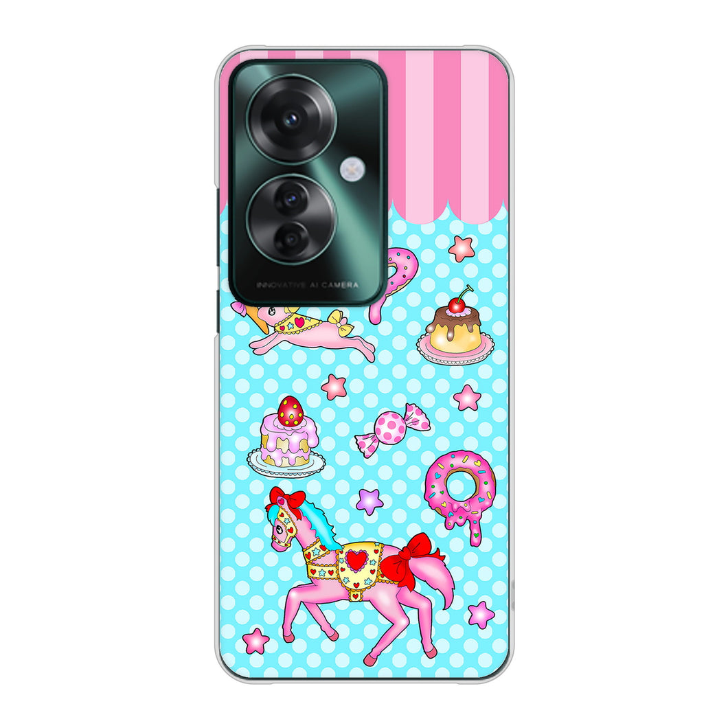 OPPO Reno11 A A401OP Y!mobile 高画質仕上げ 背面印刷 ハードケースむかいあぐる メリーゴーランド