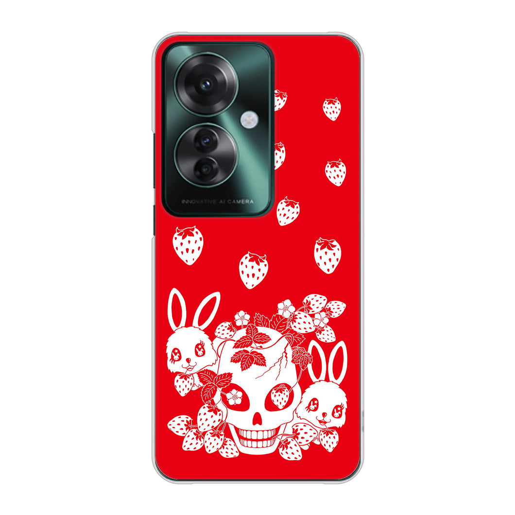 OPPO Reno11 A A401OP Y!mobile 高画質仕上げ 背面印刷 ハードケースむかいあぐる 苺兎