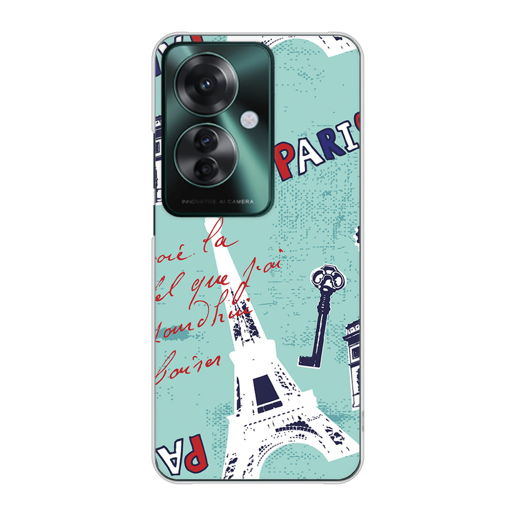 OPPO Reno11 A A401OP Y!mobile 高画質仕上げ 背面印刷 ハードケースビューティフルパリレッド