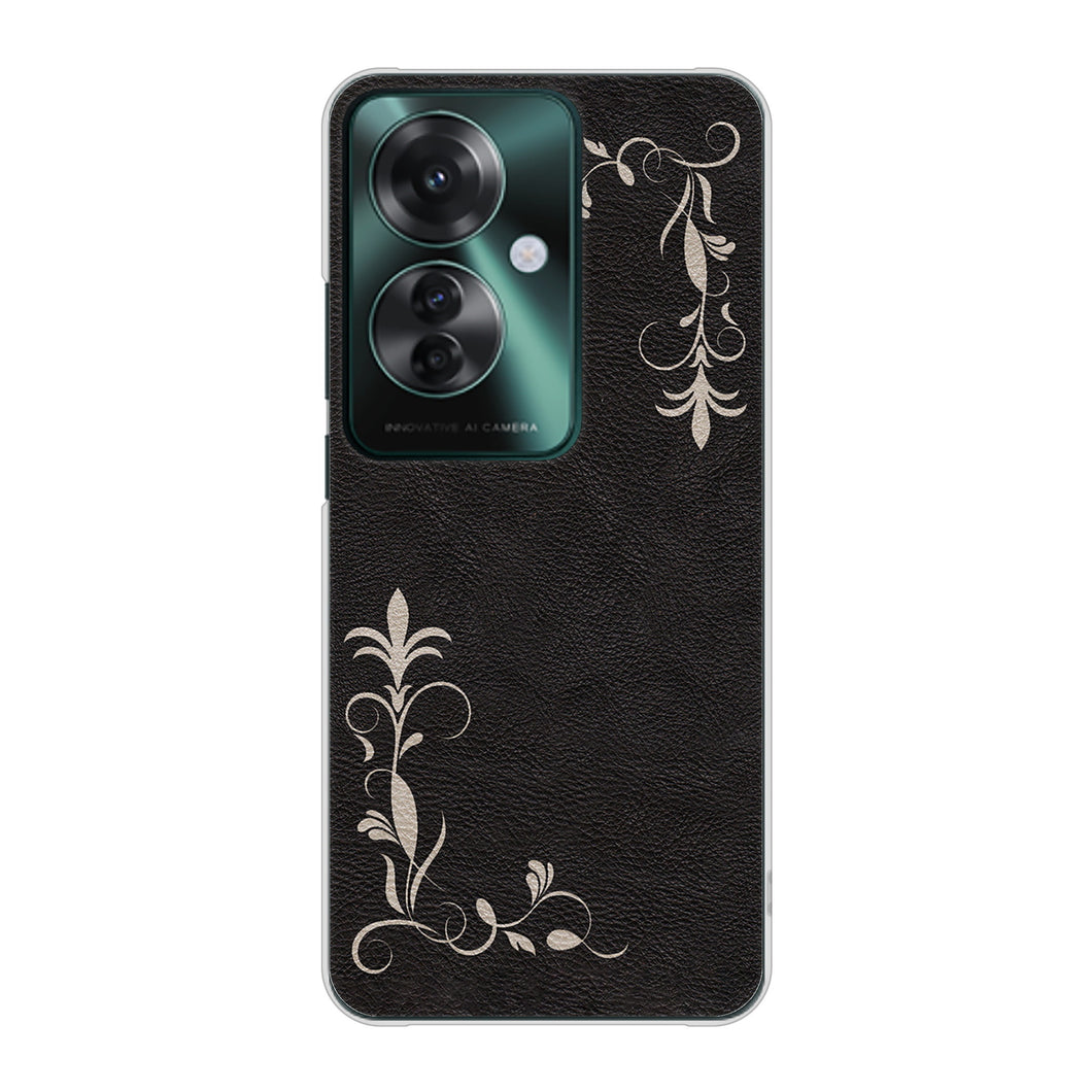 OPPO Reno11 A A401OP Y!mobile 高画質仕上げ 背面印刷 ハードケース 【EK825 レザー風グラスフレーム】