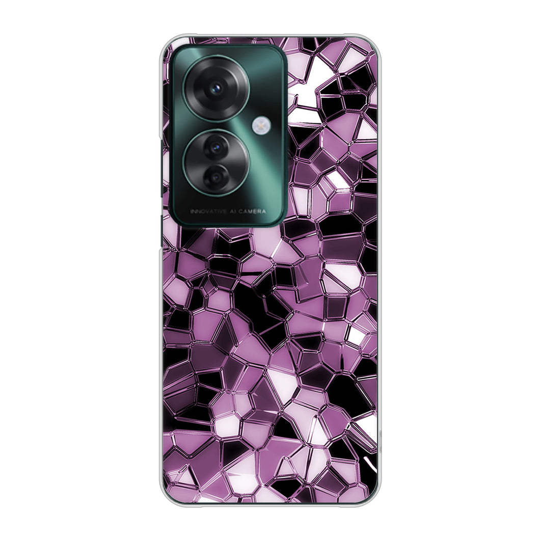 OPPO Reno11 A A401OP Y!mobile 高画質仕上げ 背面印刷 ハードケース 【EK837 テクニカルミラーパープル】