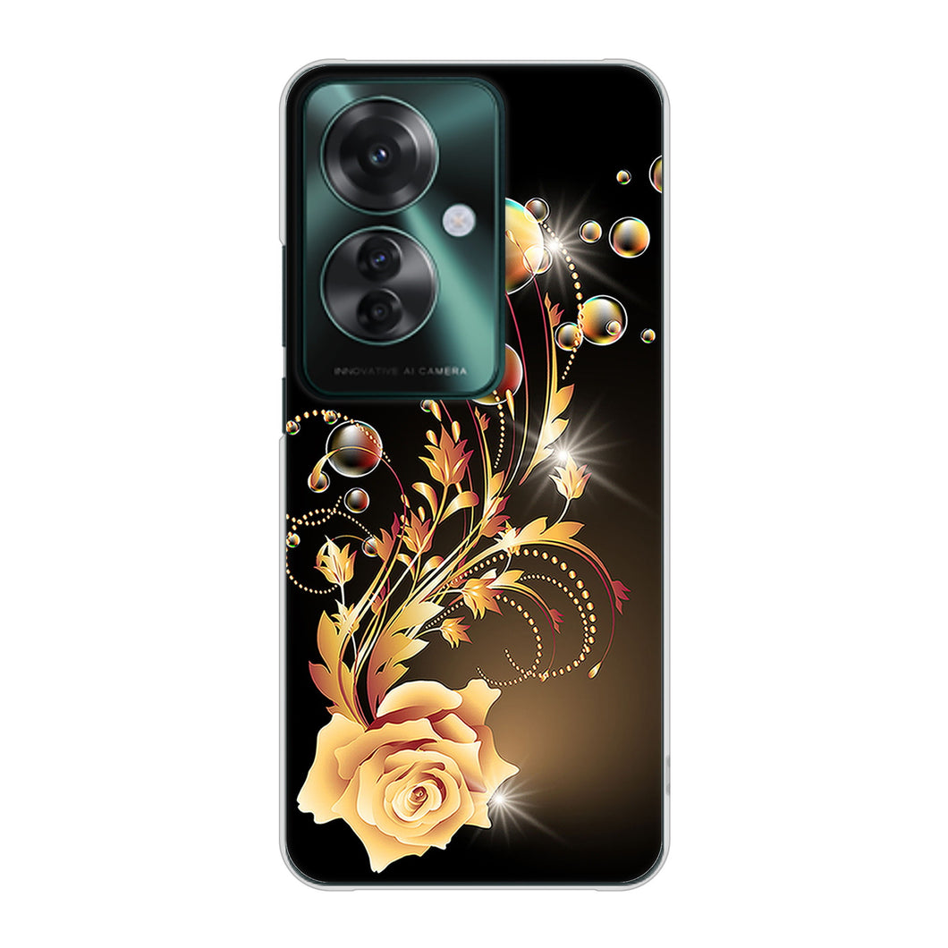 OPPO Reno11 A A401OP Y!mobile 高画質仕上げ 背面印刷 ハードケースロマンチックなバラ