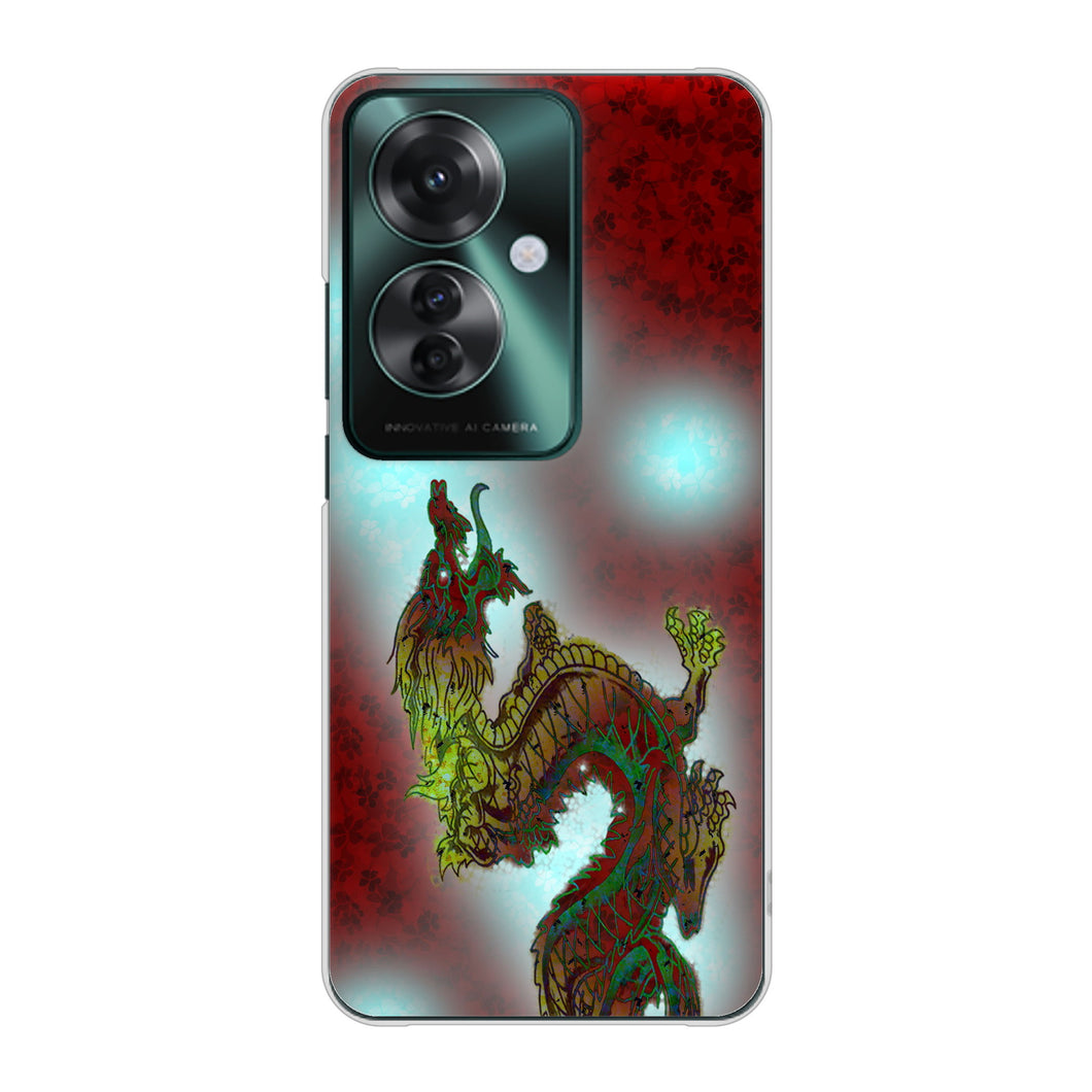 OPPO Reno11 A A401OP Y!mobile 高画質仕上げ 背面印刷 ハードケース赤竜