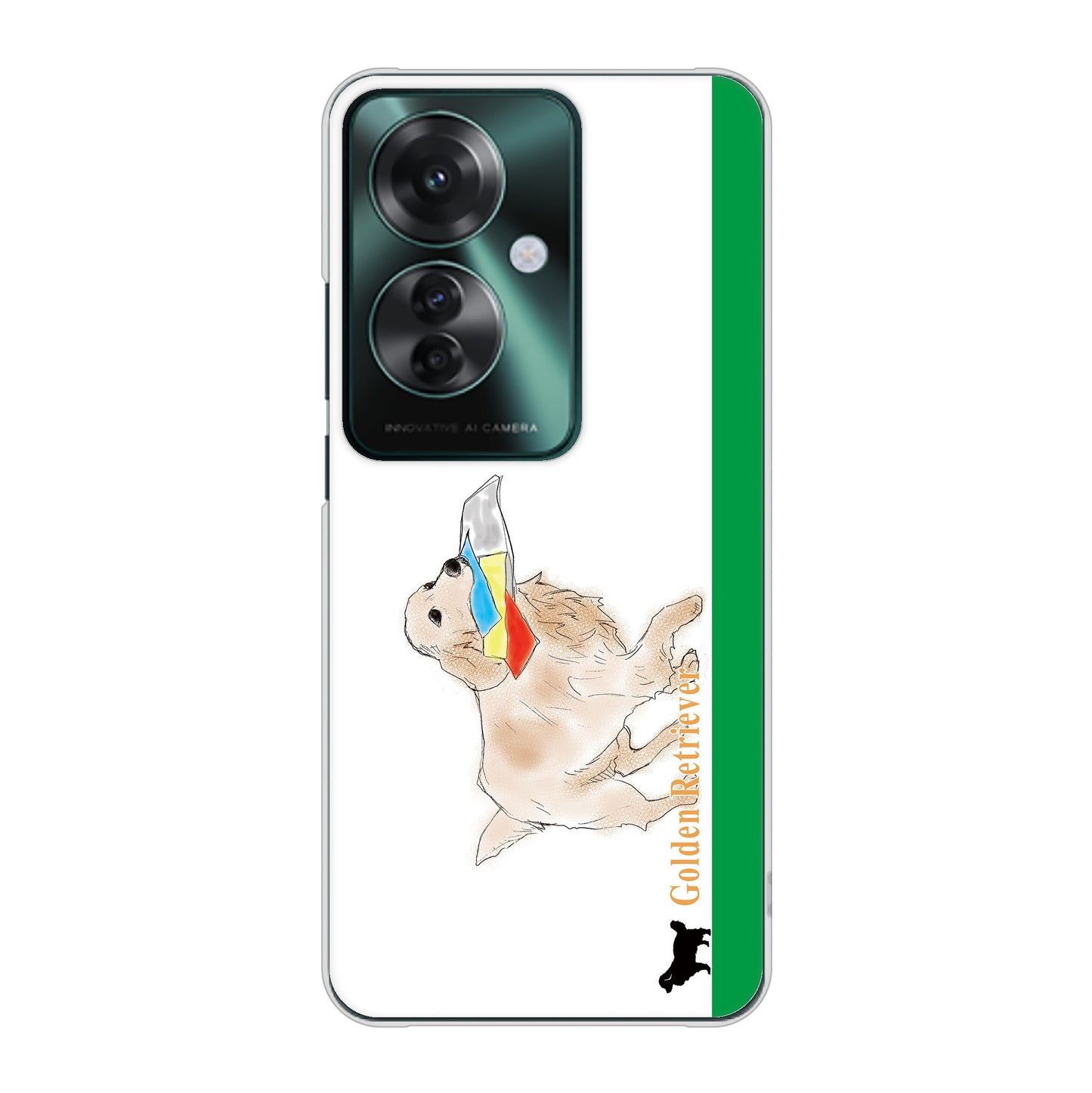 OPPO Reno11 A A401OP Y!mobile 高画質仕上げ 背面印刷 ハードケースゴールデンレトリバー