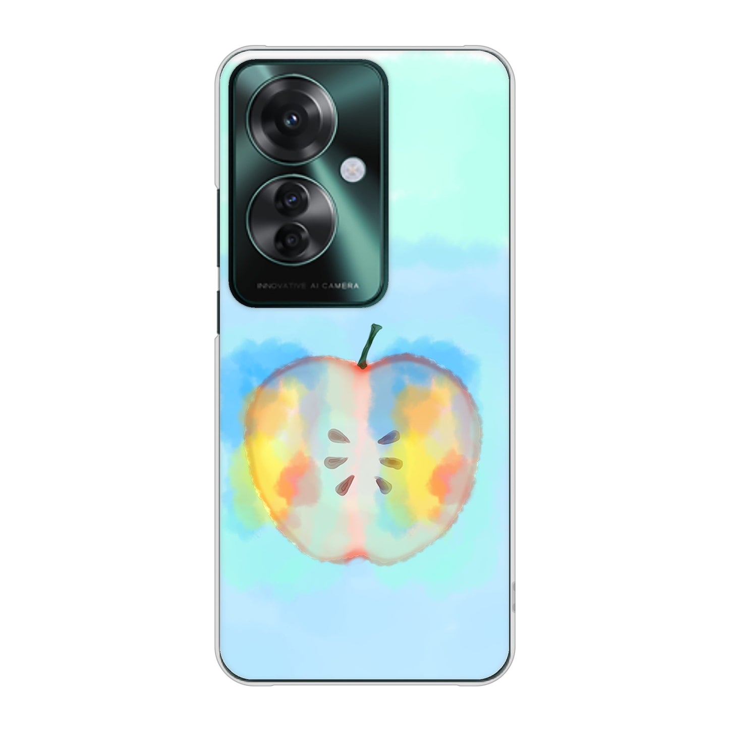 OPPO Reno11 A A401OP Y!mobile 高画質仕上げ 背面印刷 ハードケース 【YJ181 りんご 水彩181】