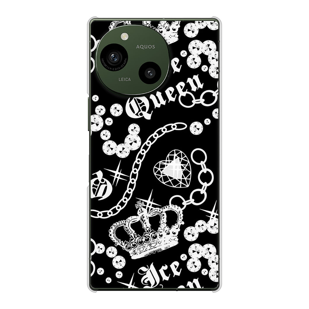 AQUOS R9 A401SH SoftBank 高画質仕上げ 背面印刷 ハードケース 【187 ゴージャス クラウン】
