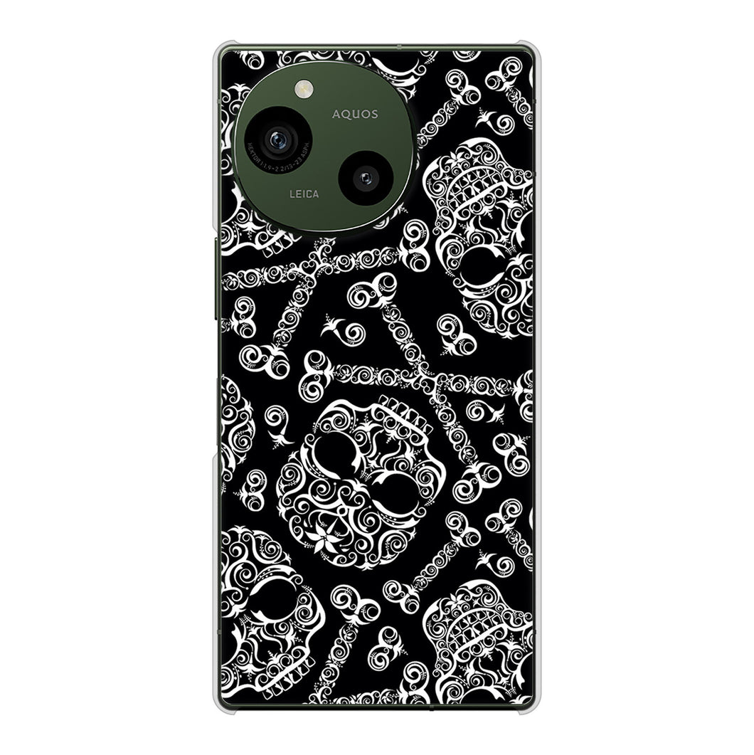 AQUOS R9 A401SH SoftBank 高画質仕上げ 背面印刷 ハードケース 【363 ドクロの刺青】