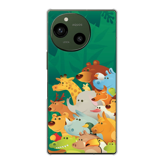 AQUOS R9 A401SH SoftBank 高画質仕上げ 背面印刷 ハードケース 【370 全員集合】