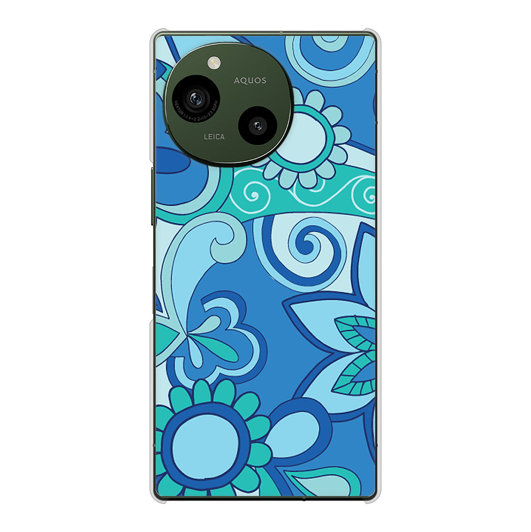 AQUOS R9 A401SH SoftBank 高画質仕上げ 背面印刷 ハードケース 【409 ブルーミックス】