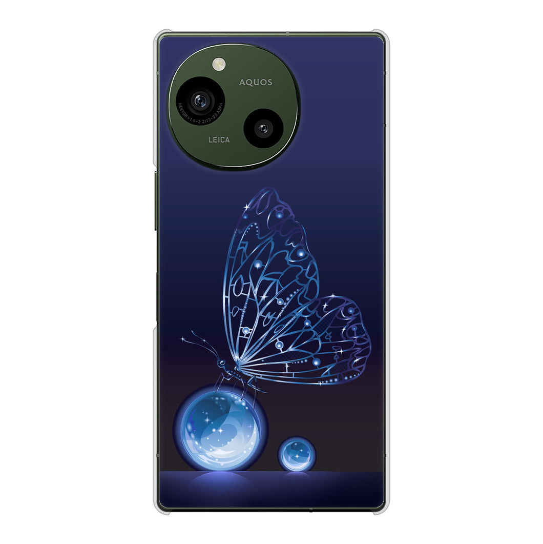 AQUOS R9 A401SH SoftBank 高画質仕上げ 背面印刷 ハードケースバタフライ