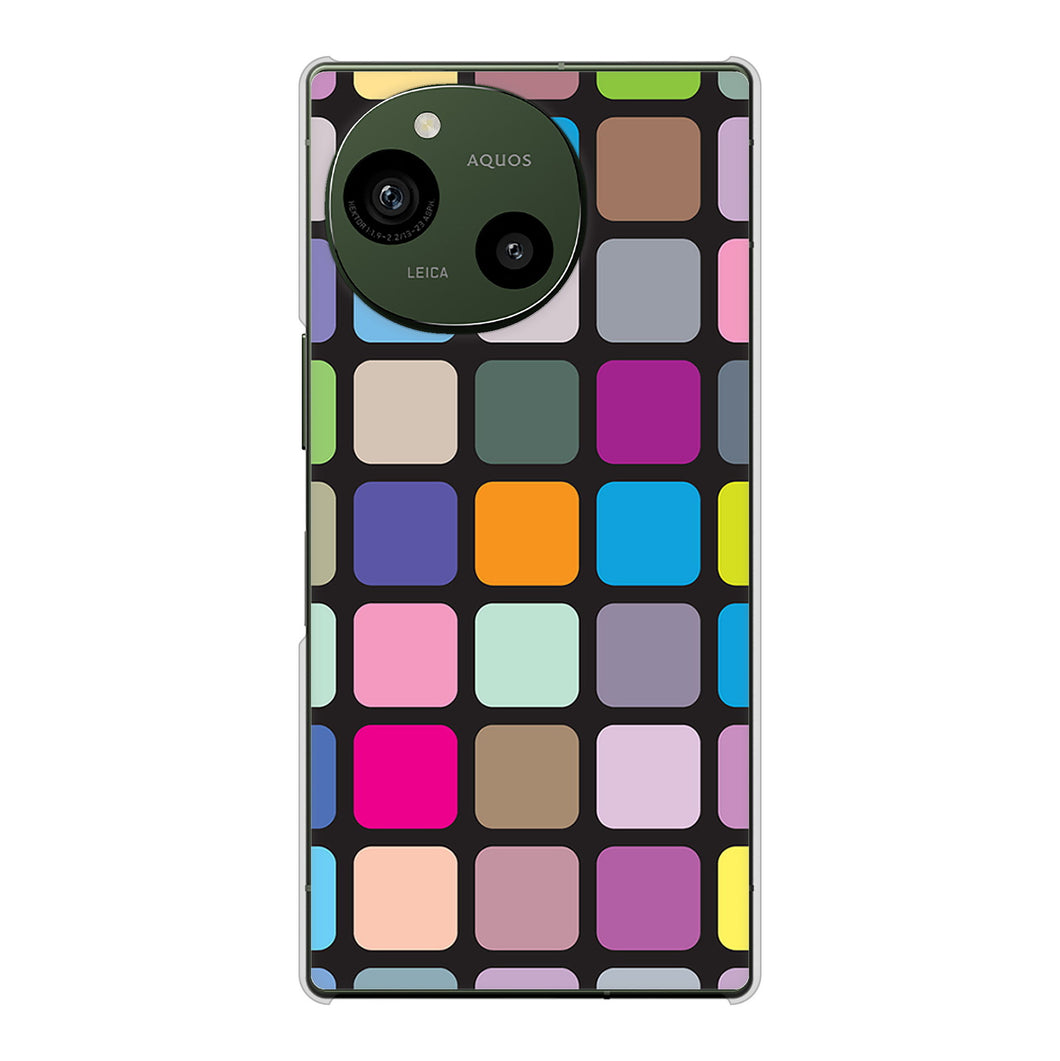 AQUOS R9 A401SH SoftBank 高画質仕上げ 背面印刷 ハードケース 【509 カラースクエア】