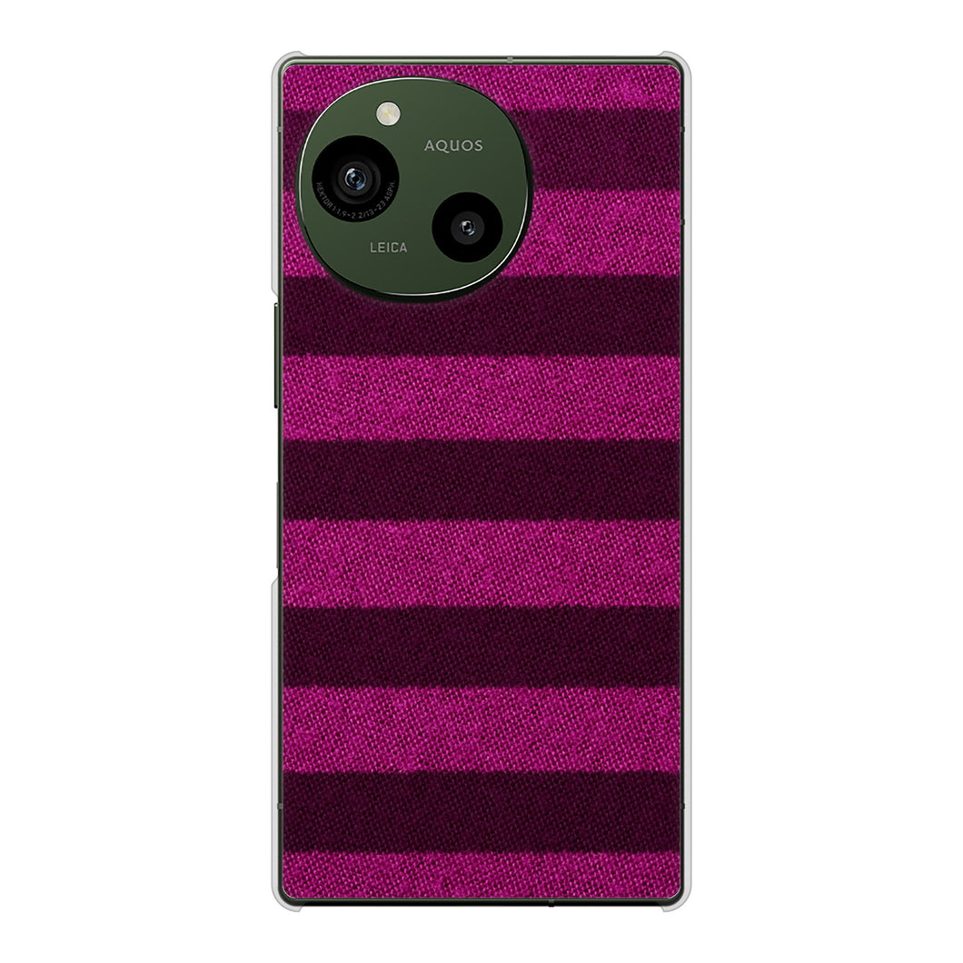 AQUOS R9 A401SH SoftBank 高画質仕上げ 背面印刷 ハードケースシンプルボーダー