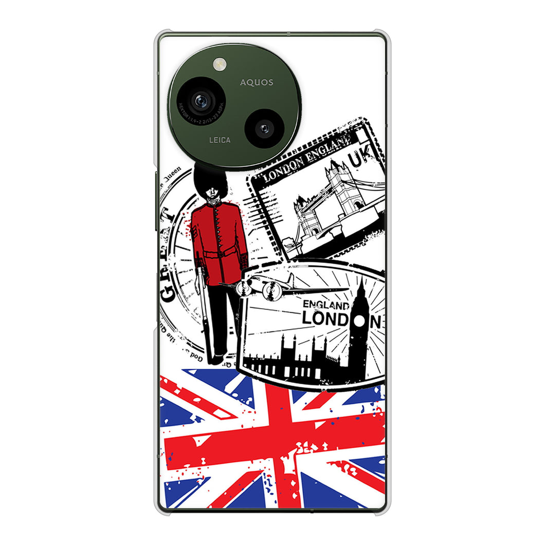 AQUOS R9 A401SH SoftBank 高画質仕上げ 背面印刷 ハードケースイギリスの風景