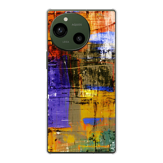 AQUOS R9 A401SH SoftBank 高画質仕上げ 背面印刷 ハードケース 【609 クラッシュアートBL】