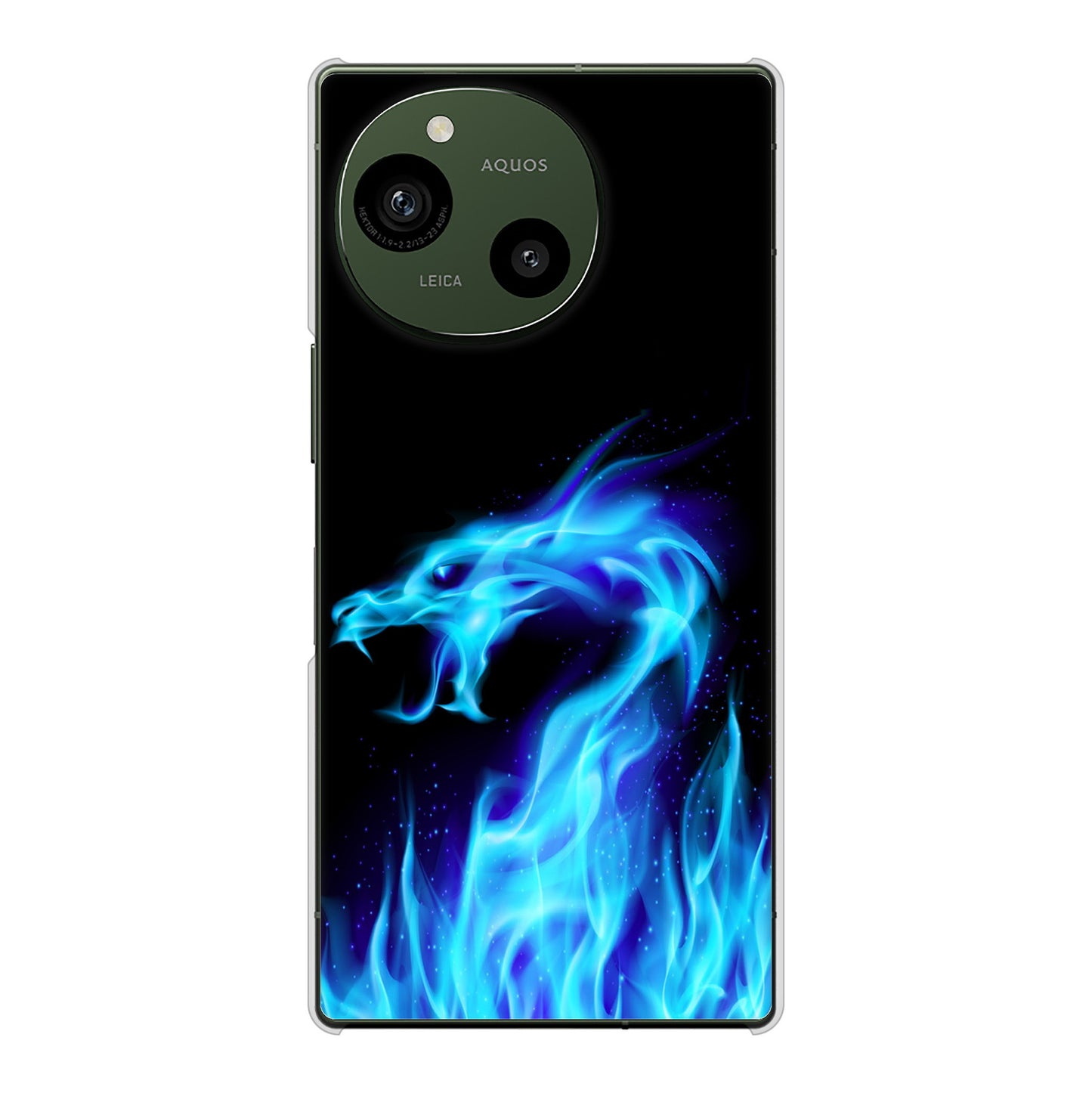 AQUOS R9 A401SH SoftBank 高画質仕上げ 背面印刷 ハードケースドラゴン