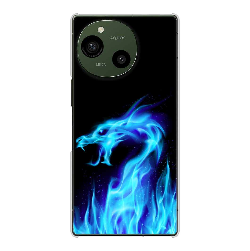 AQUOS R9 A401SH SoftBank 高画質仕上げ 背面印刷 ハードケースドラゴン