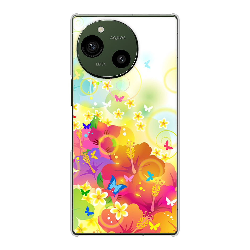 AQUOS R9 A401SH SoftBank 高画質仕上げ 背面印刷 ハードケースバタフライ