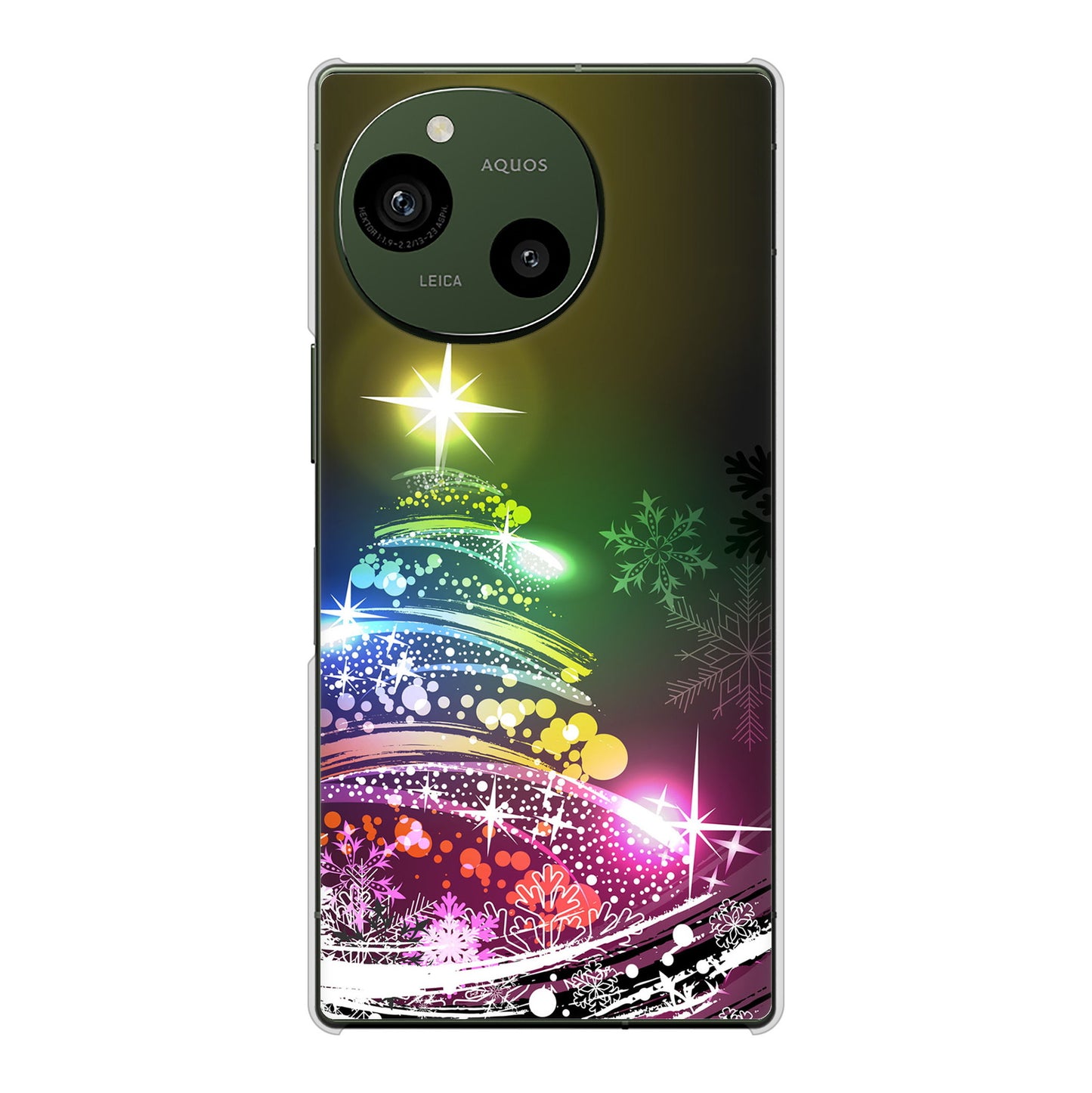 AQUOS R9 A401SH SoftBank 高画質仕上げ 背面印刷 ハードケースクリスマス
