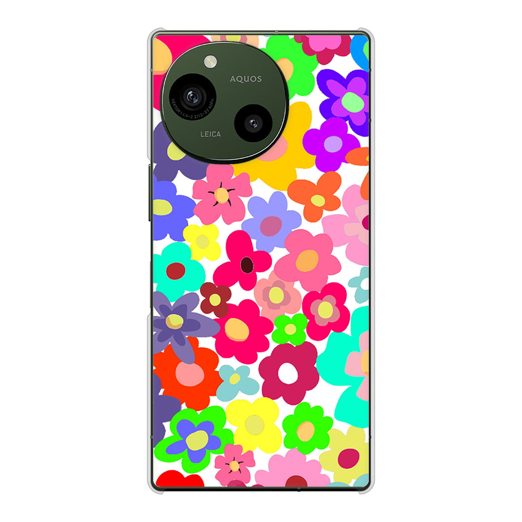 AQUOS R9 A401SH SoftBank 高画質仕上げ 背面印刷 ハードケースルーズフラワー