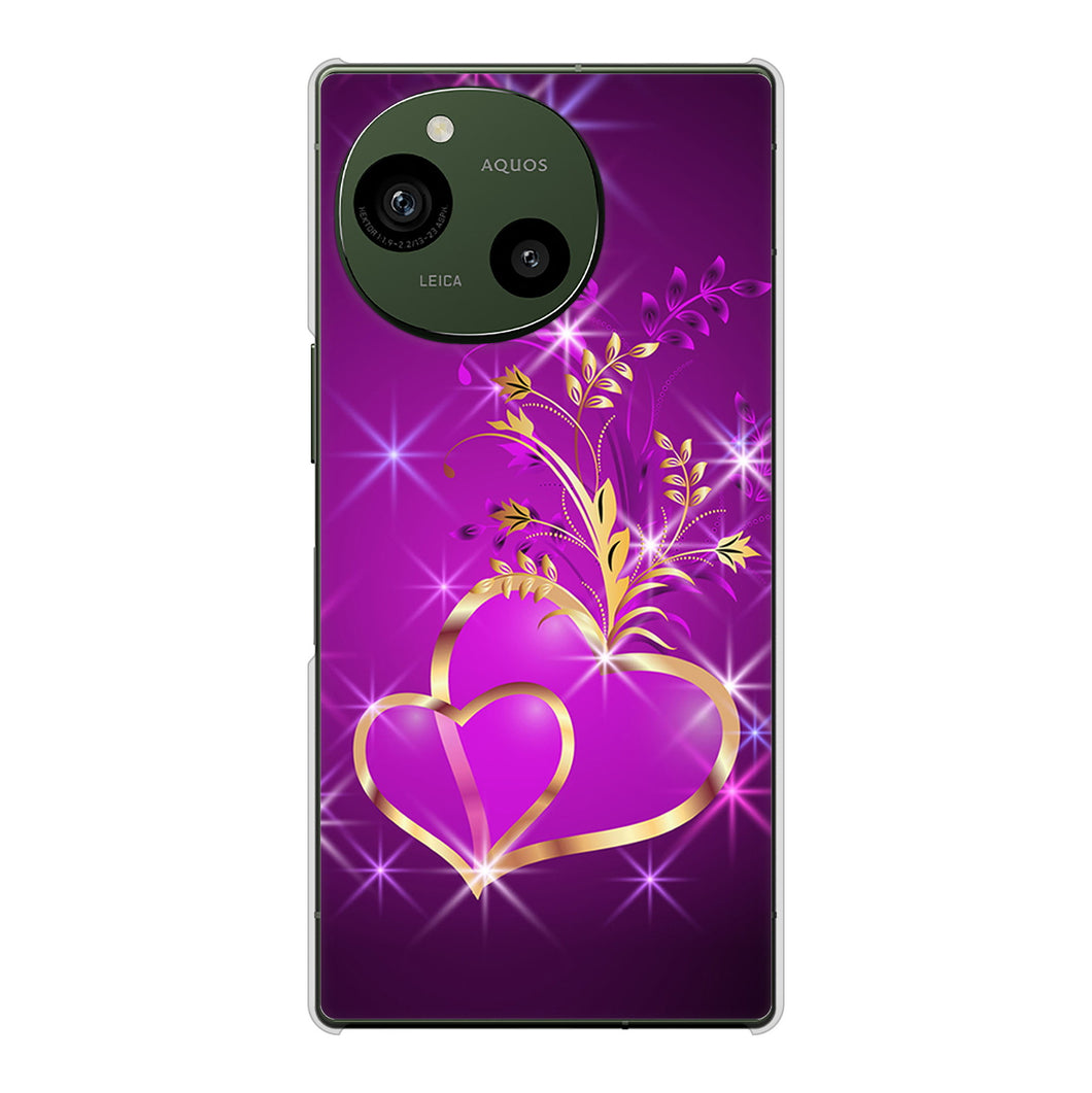 AQUOS R9 A401SH SoftBank 高画質仕上げ 背面印刷 ハードケースきらめきハート