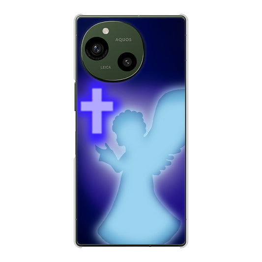 AQUOS R9 A401SH SoftBank 高画質仕上げ 背面印刷 ハードケース 【1249 祈りを捧げる天使】