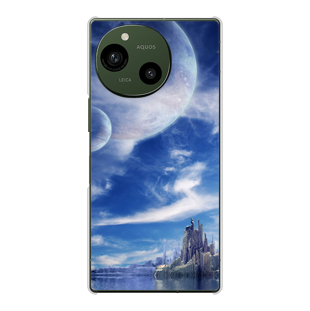 AQUOS R9 A401SH SoftBank 高画質仕上げ 背面印刷 ハードケース 【1270 広がる宇宙】