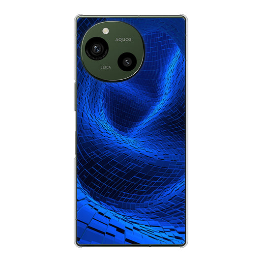 AQUOS R9 A401SH SoftBank 高画質仕上げ 背面印刷 ハードケース 【1302 ワープブルー】