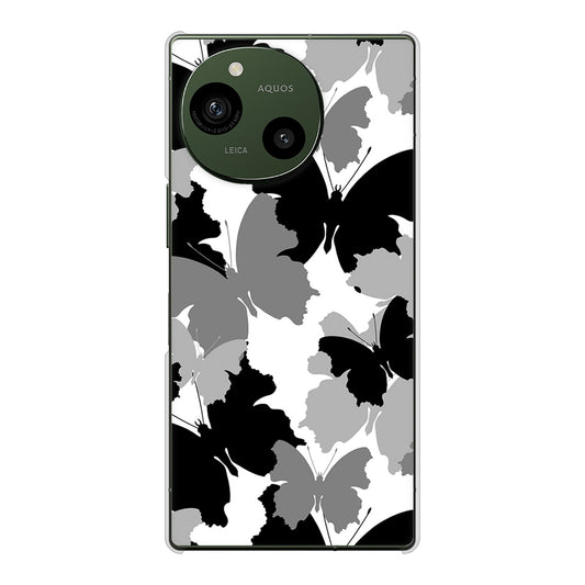 AQUOS R9 A401SH SoftBank 高画質仕上げ 背面印刷 ハードケース 【1336 夜の蝶】