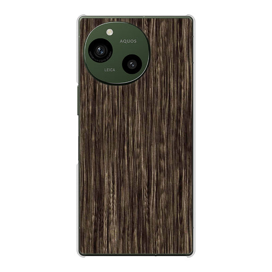 AQUOS R9 A401SH SoftBank 高画質仕上げ 背面印刷 ハードケース 【EK848 木目ダークブラウン】