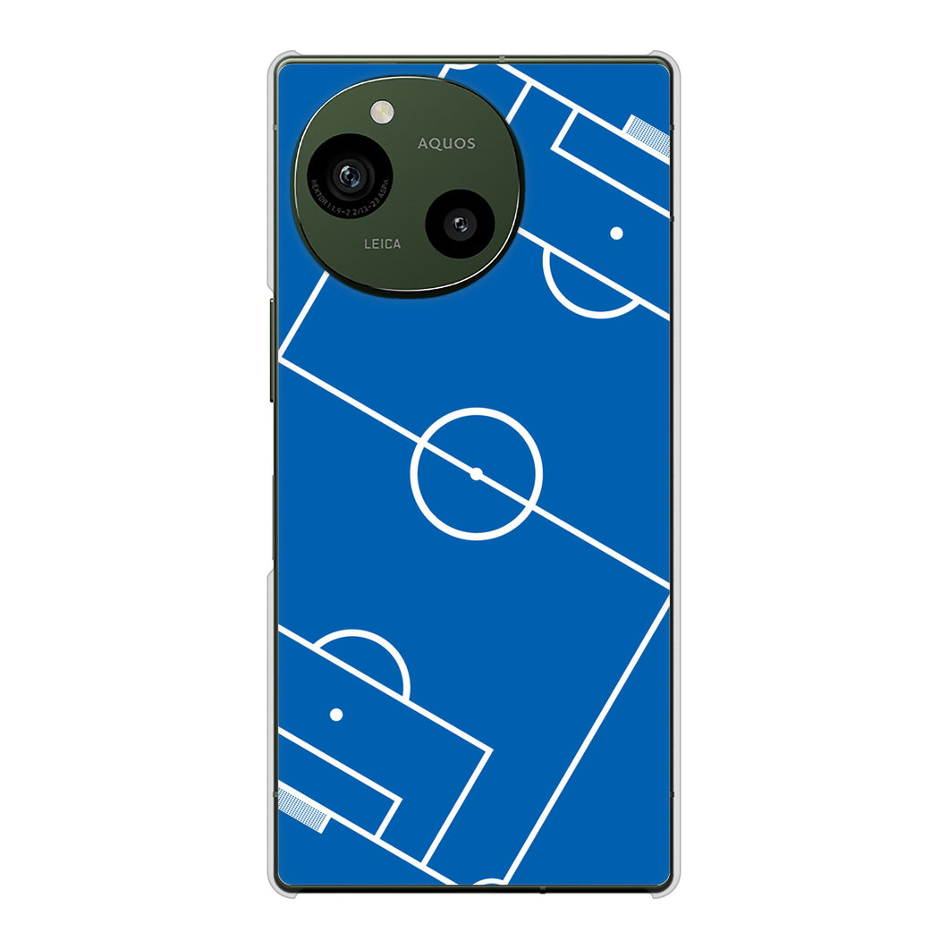 AQUOS R9 A401SH SoftBank 高画質仕上げ 背面印刷 ハードケース 【IB922 SOCCER_ピッチ】
