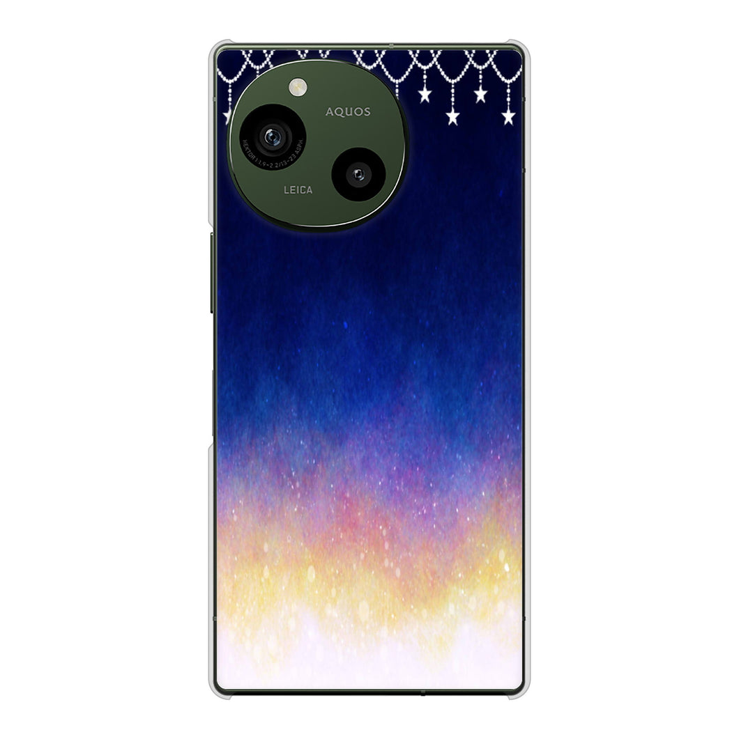 AQUOS R9 A401SH SoftBank 高画質仕上げ 背面印刷 ハードケース 【MI803 冬の夜空】