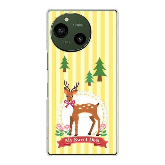 AQUOS R9 A401SH SoftBank 高画質仕上げ 背面印刷 ハードケース 【SC826 森の鹿】