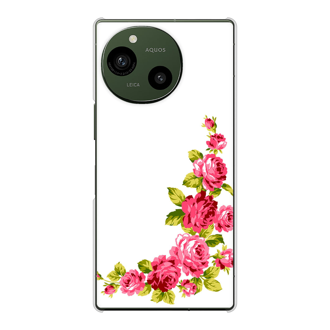 AQUOS R9 A401SH SoftBank 高画質仕上げ 背面印刷 ハードケースロマンチックなバラ