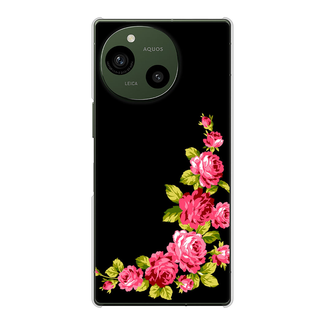 AQUOS R9 A401SH SoftBank 高画質仕上げ 背面印刷 ハードケースロマンチックなバラ