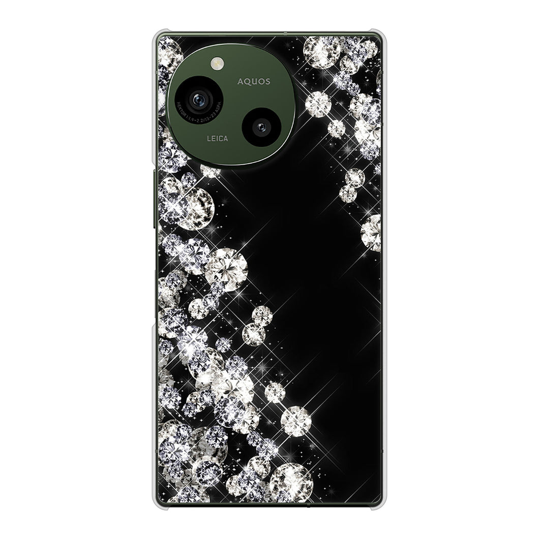 AQUOS R9 A401SH SoftBank 高画質仕上げ 背面印刷 ハードケース 【VA871 ダイヤモンドフレーム】