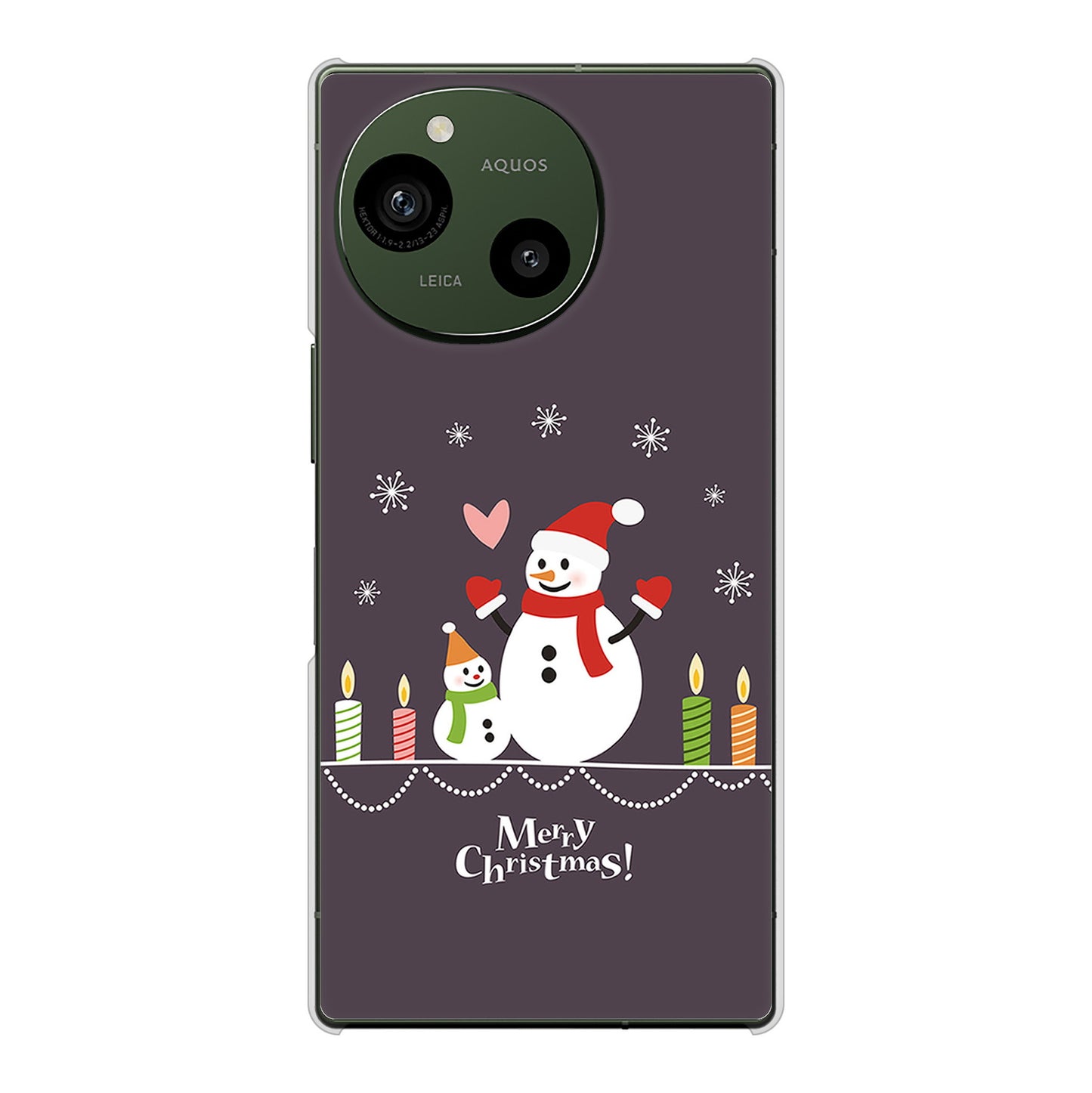 AQUOS R9 A401SH SoftBank 高画質仕上げ 背面印刷 ハードケースクリスマス