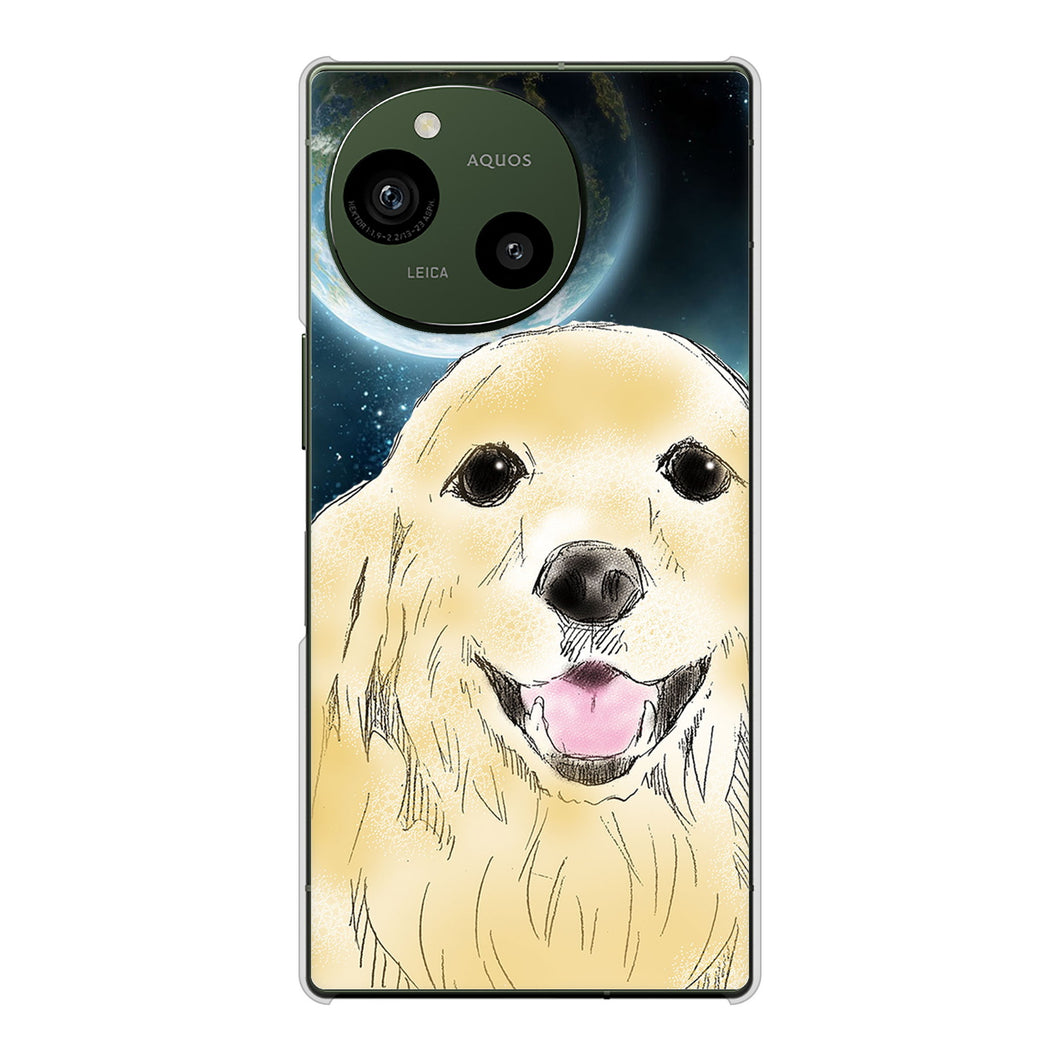 AQUOS R9 A401SH SoftBank 高画質仕上げ 背面印刷 ハードケースゴールデンレトリバー