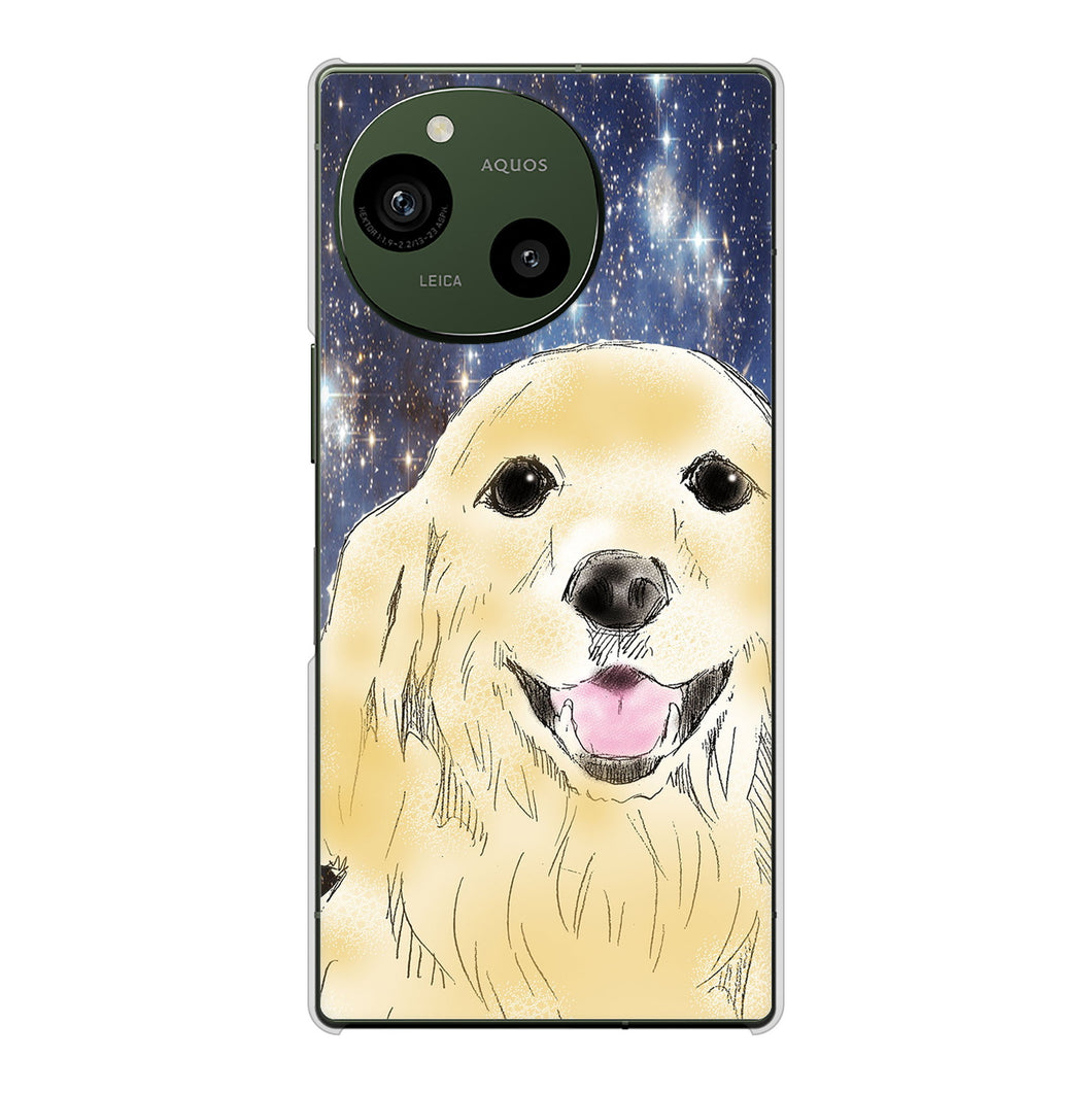AQUOS R9 A401SH SoftBank 高画質仕上げ 背面印刷 ハードケースゴールデンレトリバー