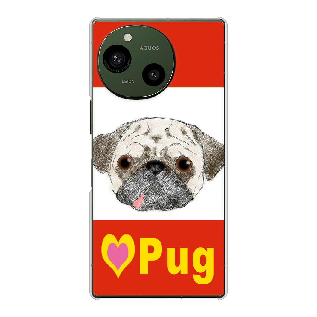 AQUOS R9 A401SH SoftBank 高画質仕上げ 背面印刷 ハードケースパグ