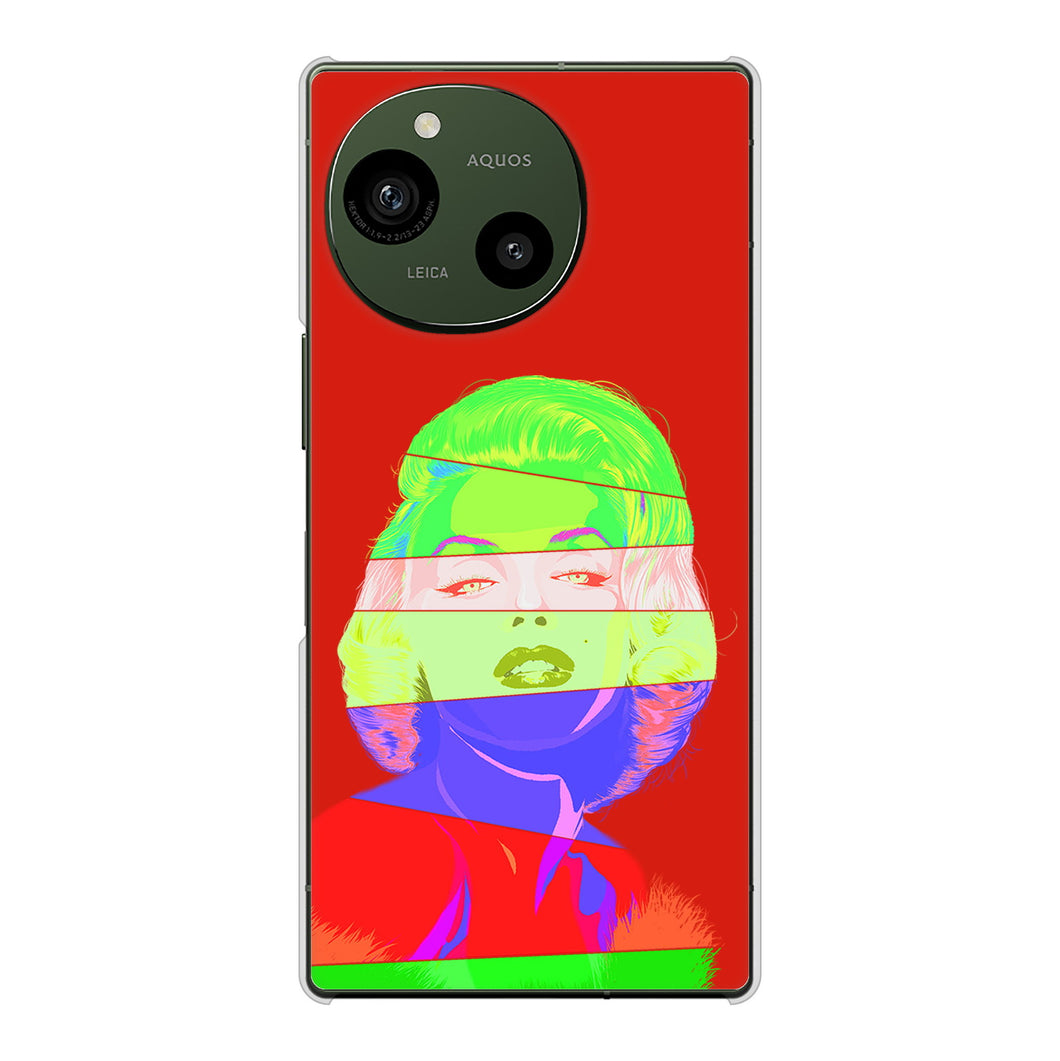 AQUOS R9 A401SH SoftBank 高画質仕上げ 背面印刷 ハードケースマリリンモンローデザイン