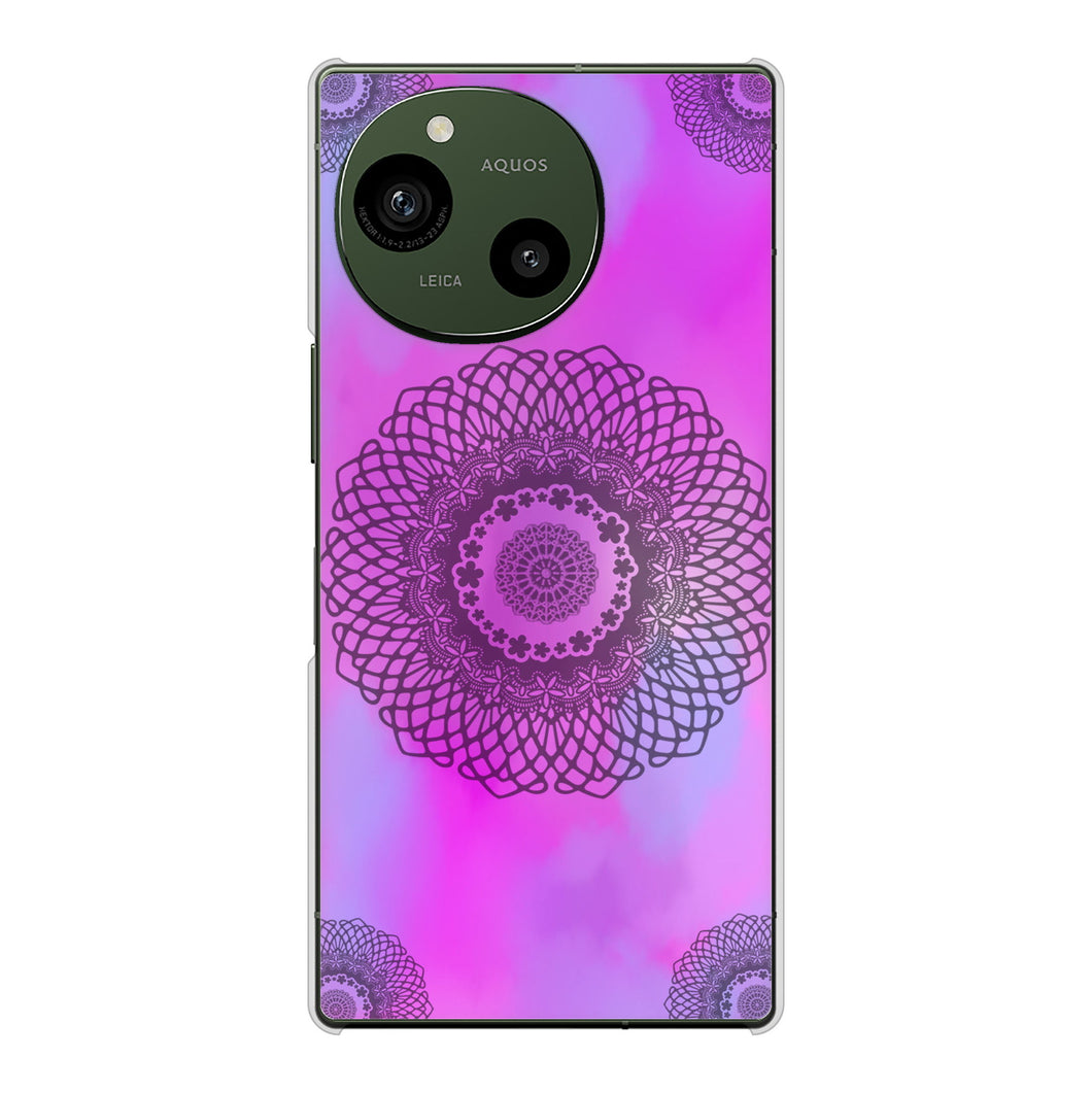 AQUOS R9 A401SH SoftBank 高画質仕上げ 背面印刷 ハードケース 【YJ344 レース】