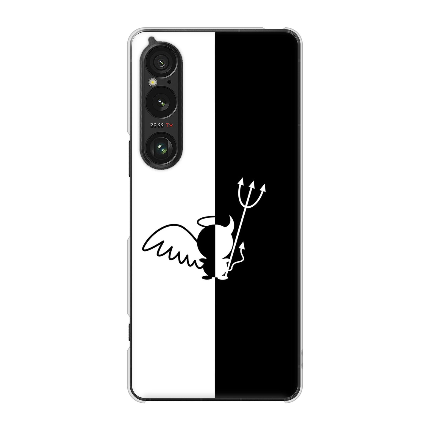 Xperia 1 VI A401SO SoftBank 高画質仕上げ 背面印刷 ハードケース 【027 ハーフデビット】