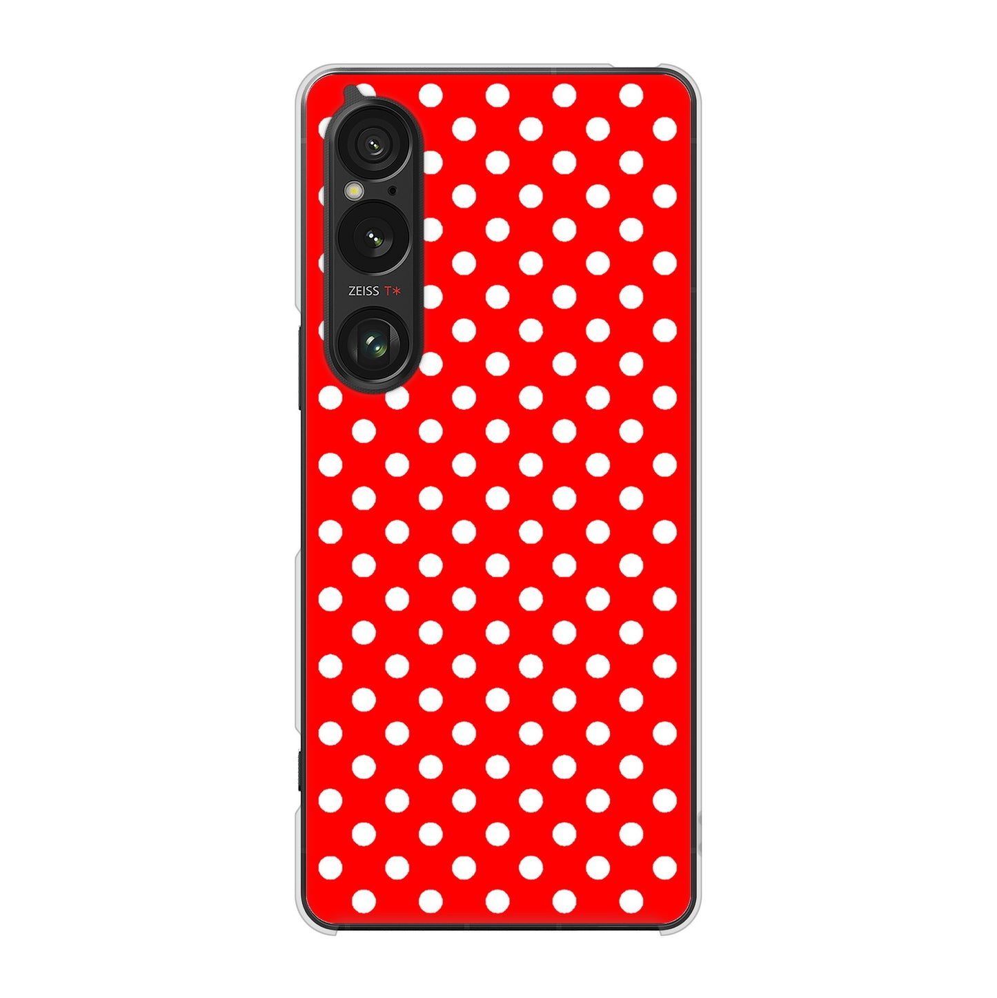 Xperia 1 VI A401SO SoftBank 高画質仕上げ 背面印刷 ハードケースシンプル柄(水玉)
