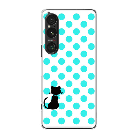 Xperia 1 VI A401SO SoftBank 高画質仕上げ 背面印刷 ハードケースネコとシンプルミルキー