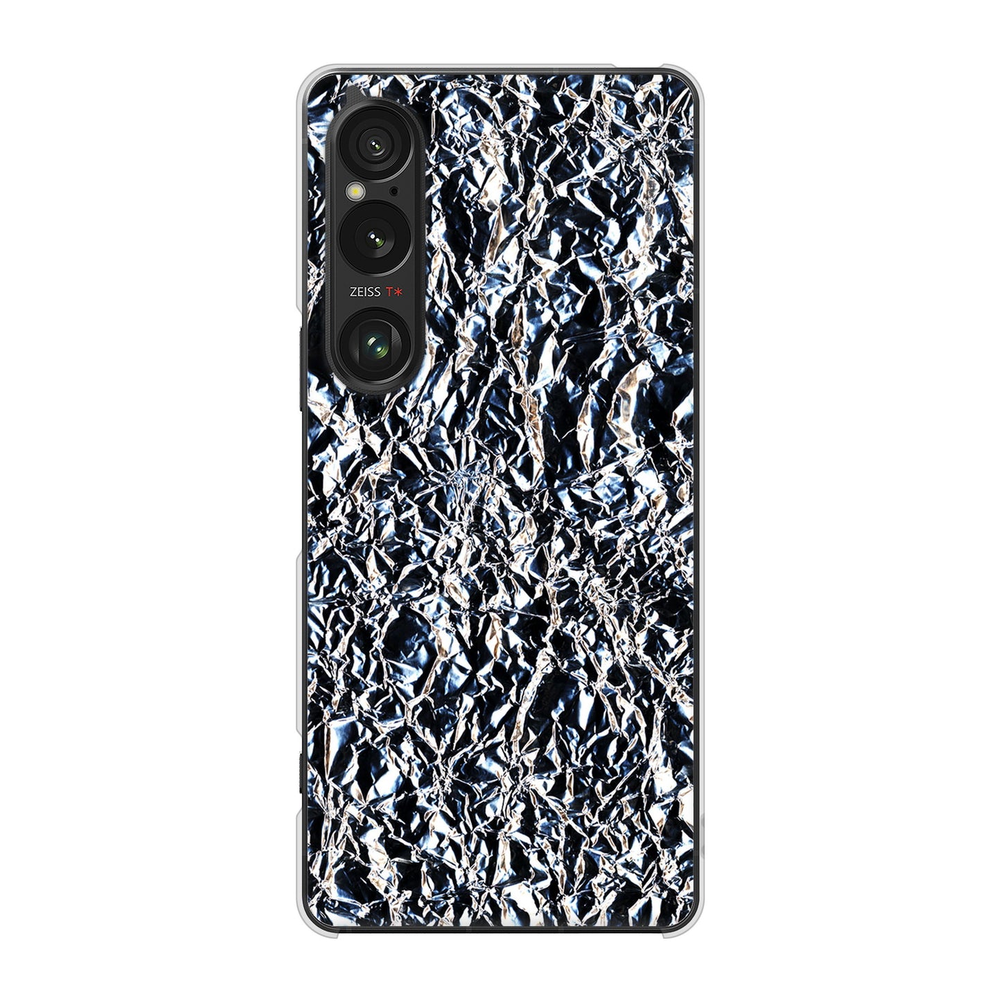Xperia 1 VI A401SO SoftBank 高画質仕上げ 背面印刷 ハードケース 【EK835 スタイリッシュアルミシルバー】