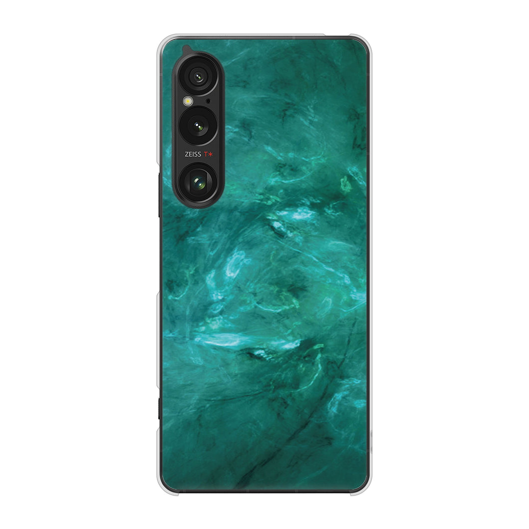 Xperia 1 VI A401SO SoftBank 高画質仕上げ 背面印刷 ハードケース大理石BK